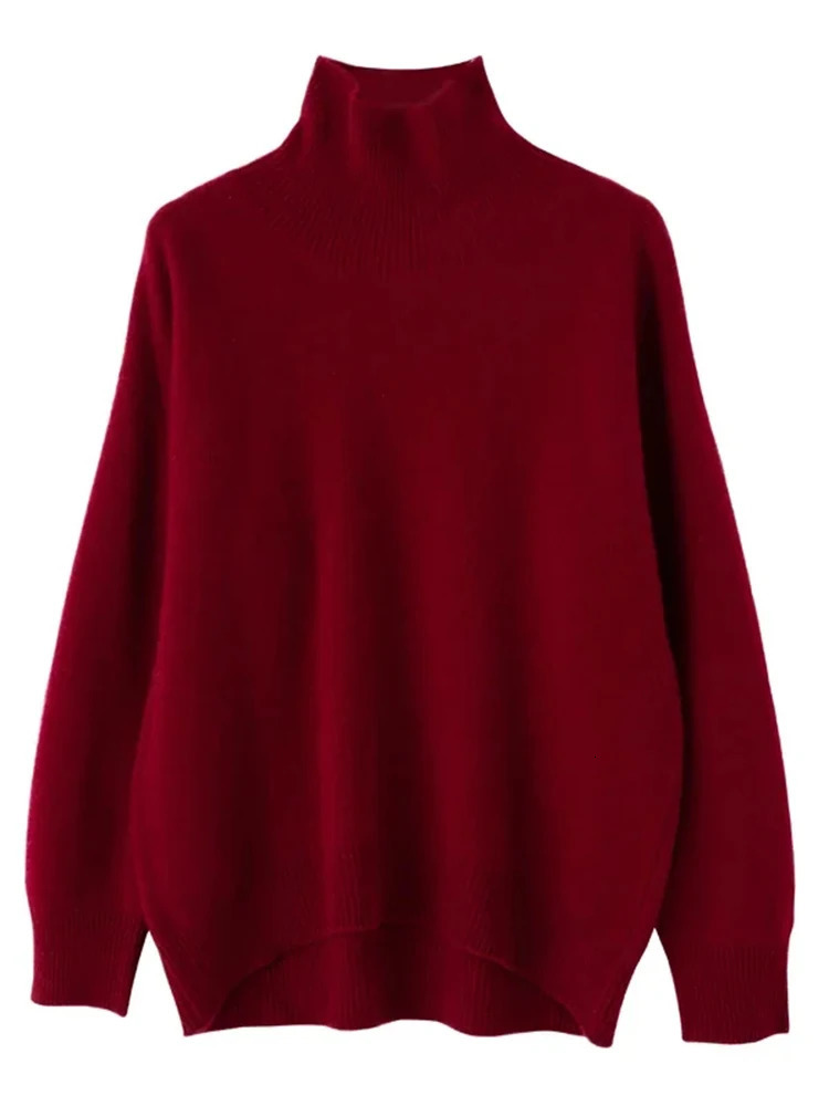 Circyy Turtleneck Knitted Sweater Women Casual Pullovers 100% Wool Basic Sweaters Korean Fashion Autumn Winter Female 241021