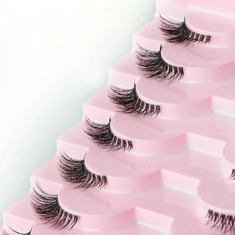 YSDO 3/10 Double Wispy Half Eyelash Fluffy False Eyelash Strip Soft Artificial Mink Eyelash Makeup Roll Eyelash Extension ToolW241024
