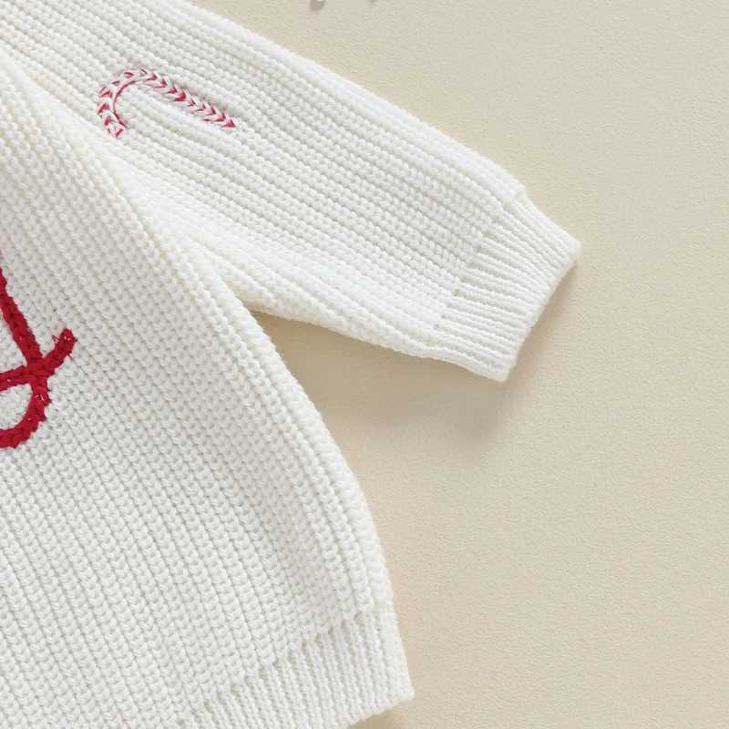 Christmas baby loose sweater knitted autumn and winter baby boy and girl clothes round neck childrens toddler girl boy latte art baby sweater W241025