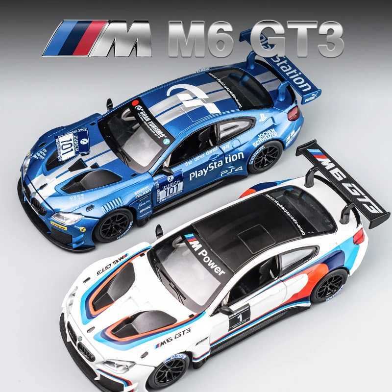 1 24 BMW M6 GT3 M4 BMW CSL racing wheel less highlight sports car model toy die-casting metal alloy miniature replica X241024
