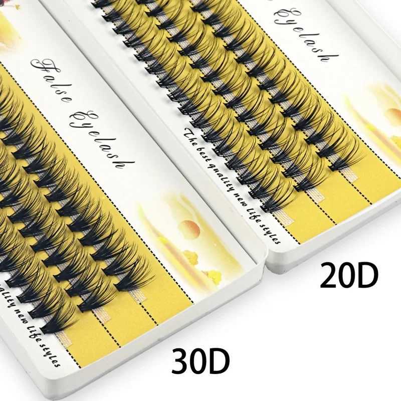 20/30D mink eyelashes natural eyelash bundle 1 box/60 bundles 3D Russian personal eyelash cluster makeup tool eyelash wholesaleW241024