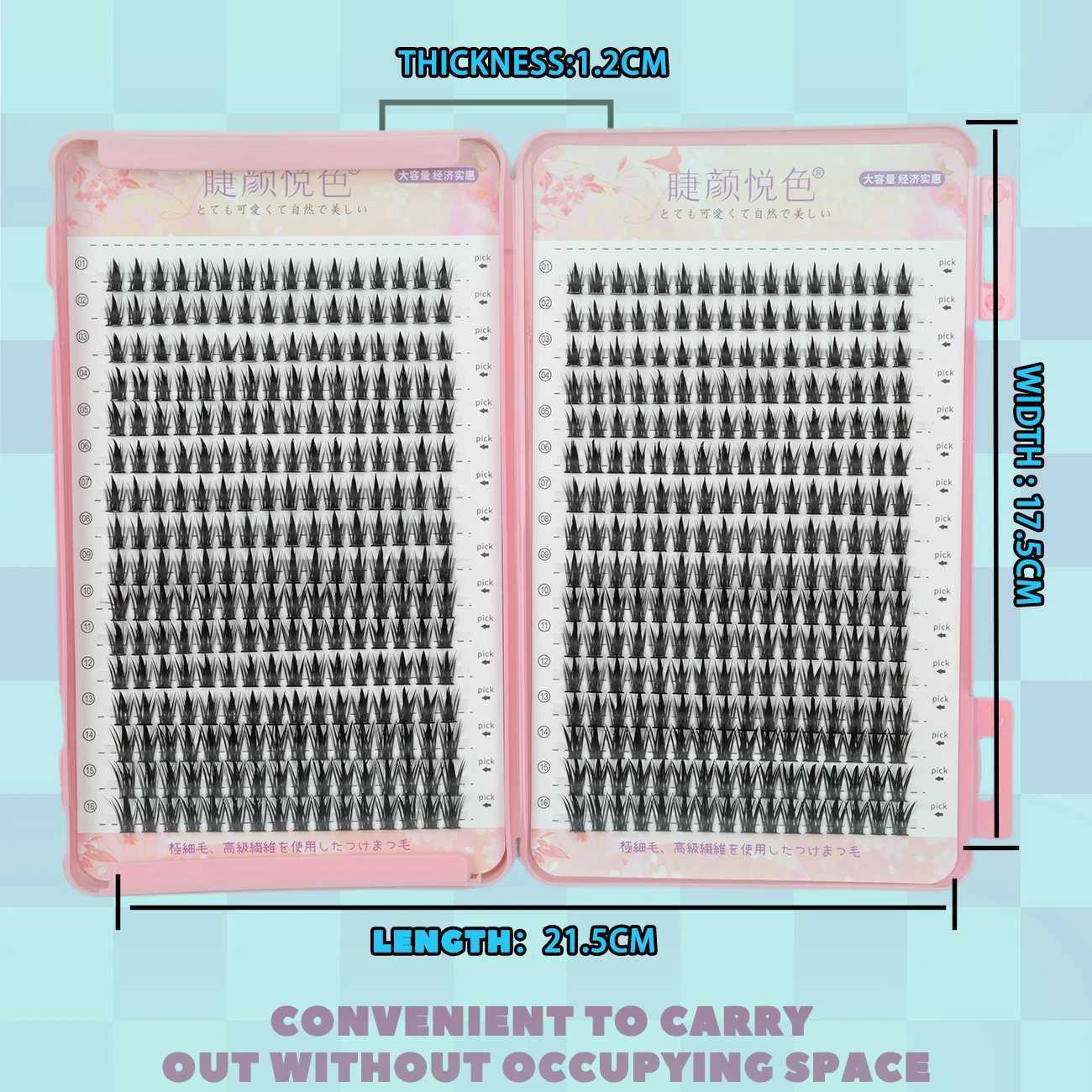 False eyelashes 320 Clusters Personal eyelashes Mixed length eyelash book Soft and natural appearance Fox eyelashes Korean cute makeup eyelashesW24102