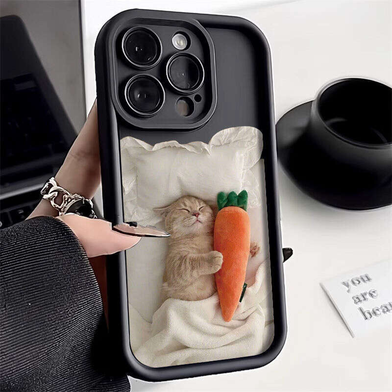 Sleeping Cat Suitable for iPhone 16 Promax Apple 14 Por Phone Case 12/13 All Inclusive 11 Premium 15
