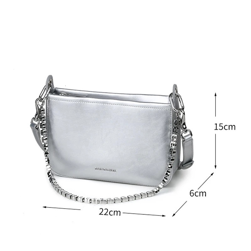 Women Genuine Leather bag crossbody ner handbag chain womens shoulder 241021