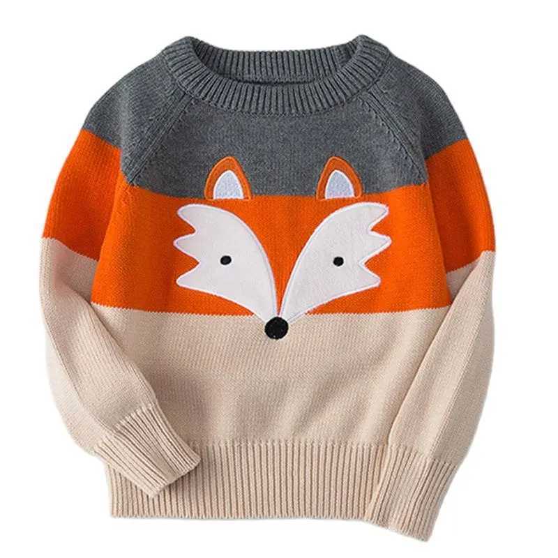 Autumn Boys Sweater Cartoon Girls Baby Winter Knitted Sweater Cotton Baby Zipper Soft O-Neck Turtle Neck Warm Coat Top W241025