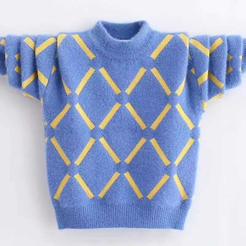 Childrens Sweater Winter Pullover Boys Knitted Warm Sweater Fashion Childrens Top 6 8 10 12 Year Old Teenagers 110-160 W241025