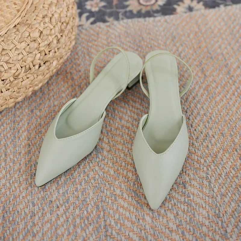 High Quality New Fi Summer Womens Pump Womens Button Beige Single Shoes Square High Heels Comfortable Dress Party Shoes T241024