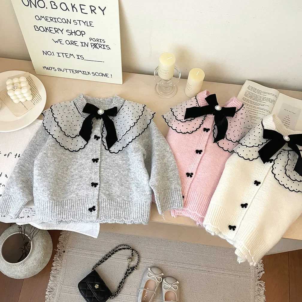 4607 Purchase 2 Wholesale Womens Sweaters 2024 Autumn/Winter Korean Womens Knitted Sweater Bow Open Woolen Sweater W241025