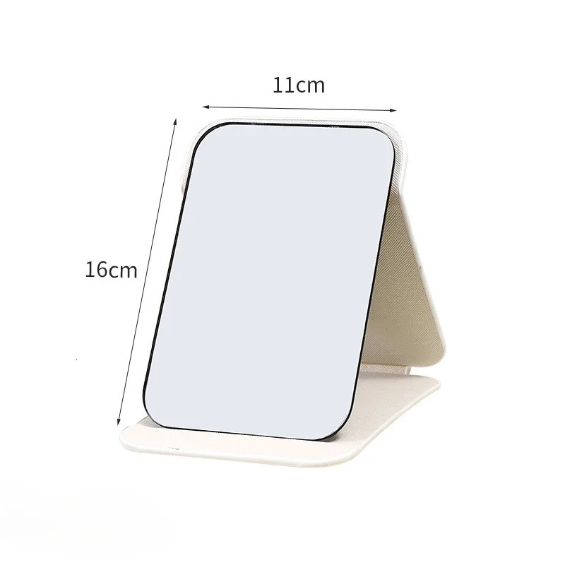 Folding Makeup Mirror Highquality Portable Desktop Singleside Creative Women Solid Color Standing 241024