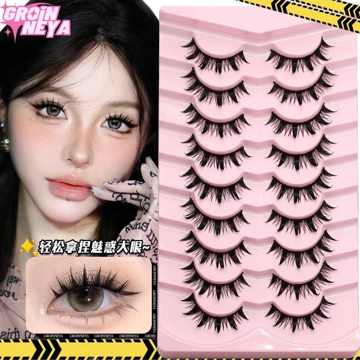 Manga Eyelash New Natural Manga Eyelash Soft Eyelash Thick False Eyelash Makeup Eyelash Wispy Manga Soft Eyelash Extension HotW241024