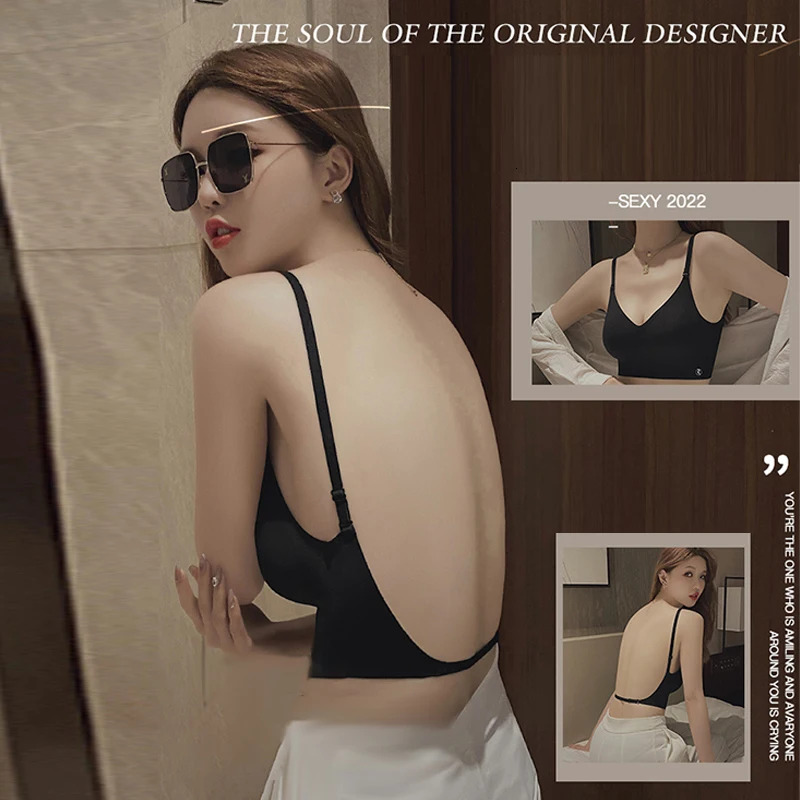 2025 Bilizna Attractive Chest Suspenders Pitted Bra Female Underwear gerie Invisible Bras Plus trend Size Women s Push Up New Seamless