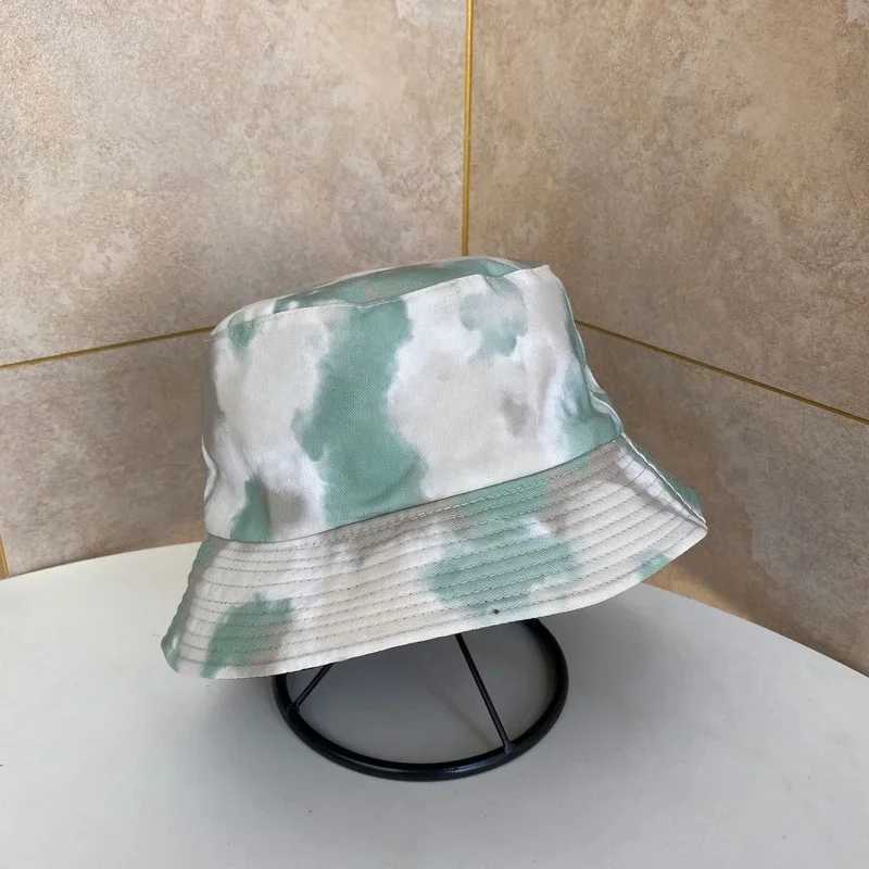 Zomer Tie Dye Bucket Hat for Men Women Reversible Fashion Hip Hop Hat Fisherman Bob Street Outdoor Travel Boys Girl Hat PanamaX241025