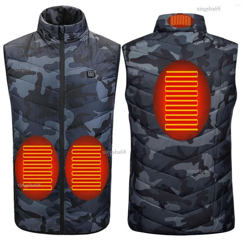 Men's Vests Heating Vest Winter Warm Jacket Heated USB Charging Intelligent Clothes Hunting