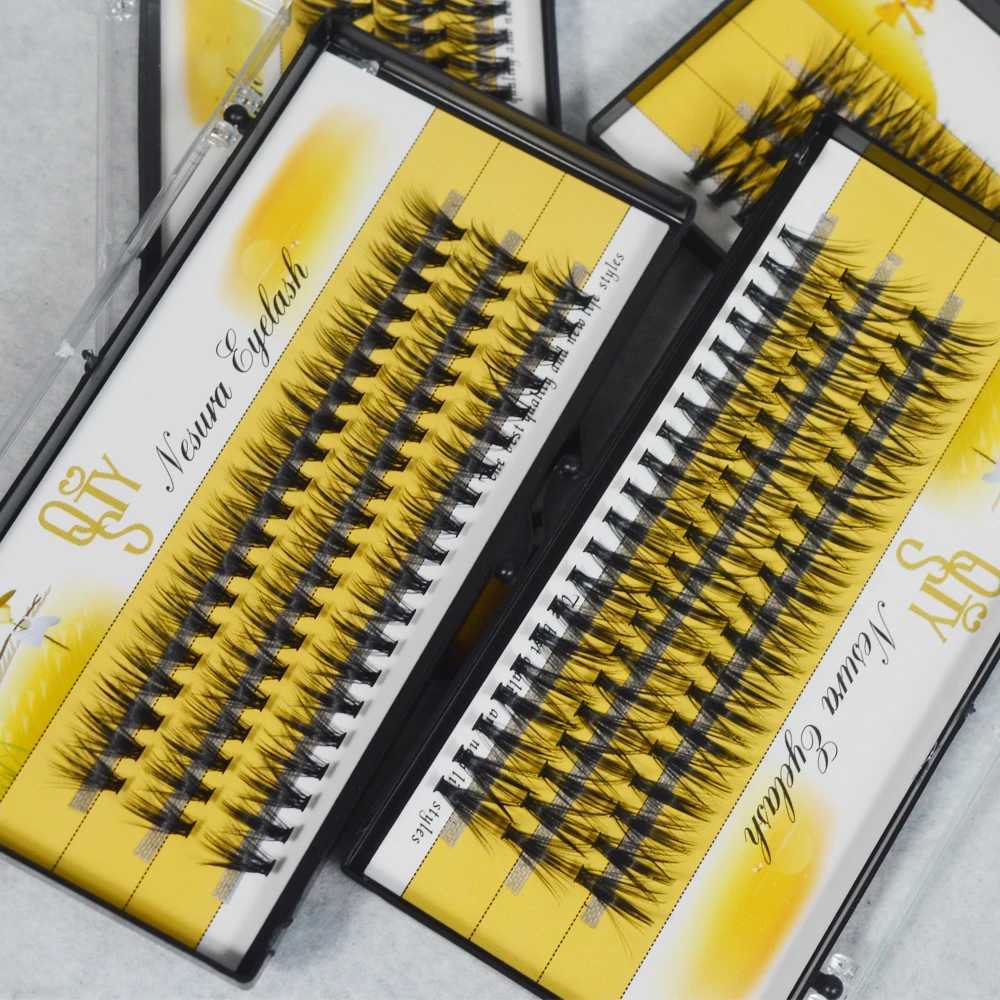 QSTY Super Bundles 3D mink personal eyelash extension fake 30D Russian curly cluster eyelashes natural artificial makeup eyelashesW241024