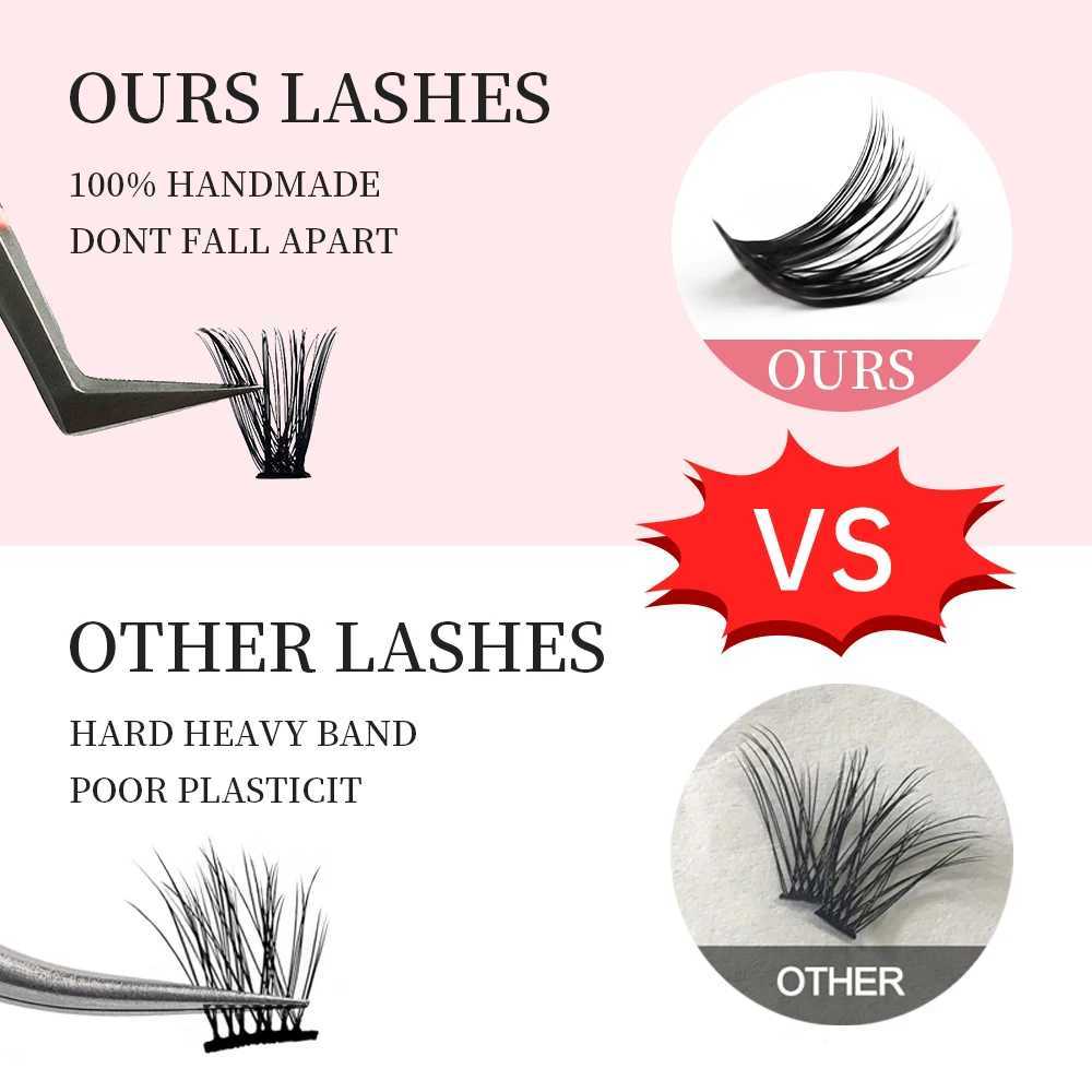 JB Jeyelabeau Russian personal eyelash cluster 60 bundles DIY 8-16mm eyelash extension curl eyelash cluster natural minkW241024