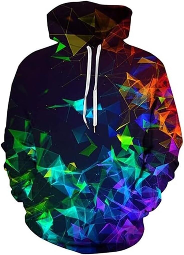 Hoodie for Mens Womens Unisex 3D Novel Digital Printing Pocket Hoodie Outdoor Sweatshirt Graphic Pullover Long Sleeve Fashionable and Warm