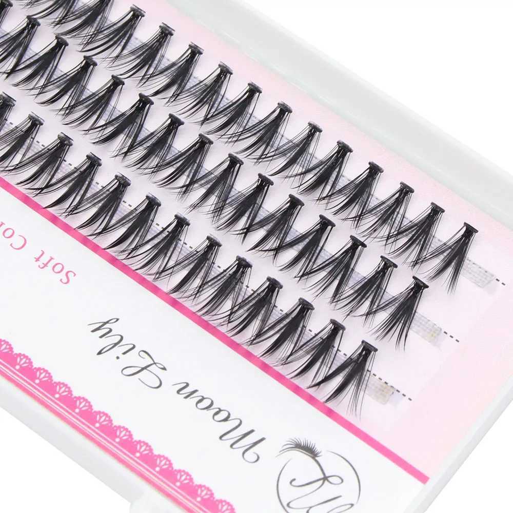 Moonlily 60 Bundle Silk Soft Mink Eyelash Extension Natural 3D Russian Volume Artificial Personal 20D Cluster Eyelash Makeup CiliaW241024