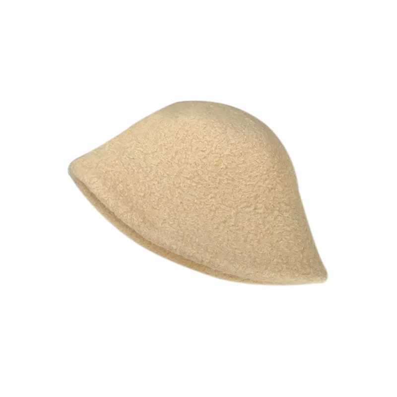 Woolen Cap Hat Women Autumn-winter Woolen Warm Fisherman Face Small Beige Hatbucket Sombrero Fedora Straw BeachX241025