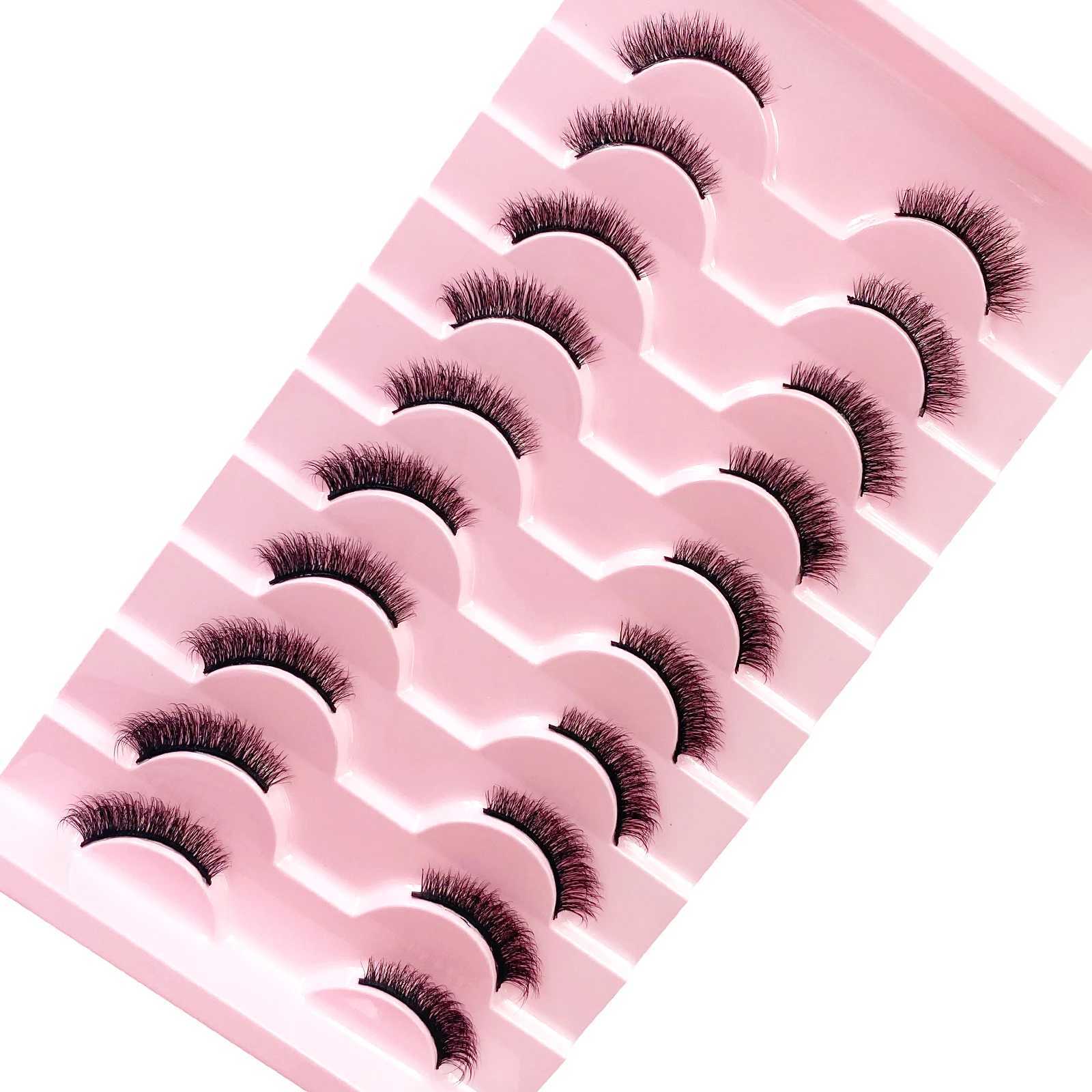 Half Eyelash 10 Half Eyelash Soft Natural Cat Eyelash Makeup Tool False Eyelash Extension Fluffy Artificial RollW241024