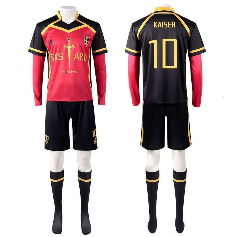 2024 Hot Selg BLUELOCK German Team Red and Black Jersey Anime Cosplay