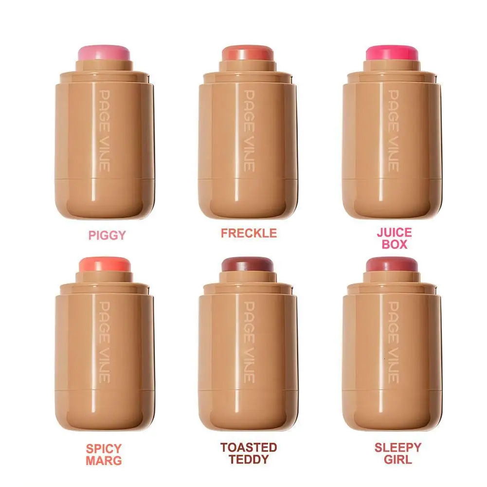 3in1 Hydrating Blush Stick Rose Nude Cream for Eyes Lips Cheeks Pocket Highlighter Makeup 241024