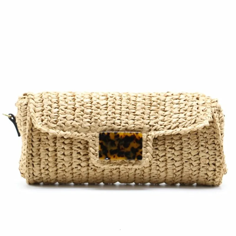Pillow Straw Women Shoulder Crochet Messenger Bags 241017