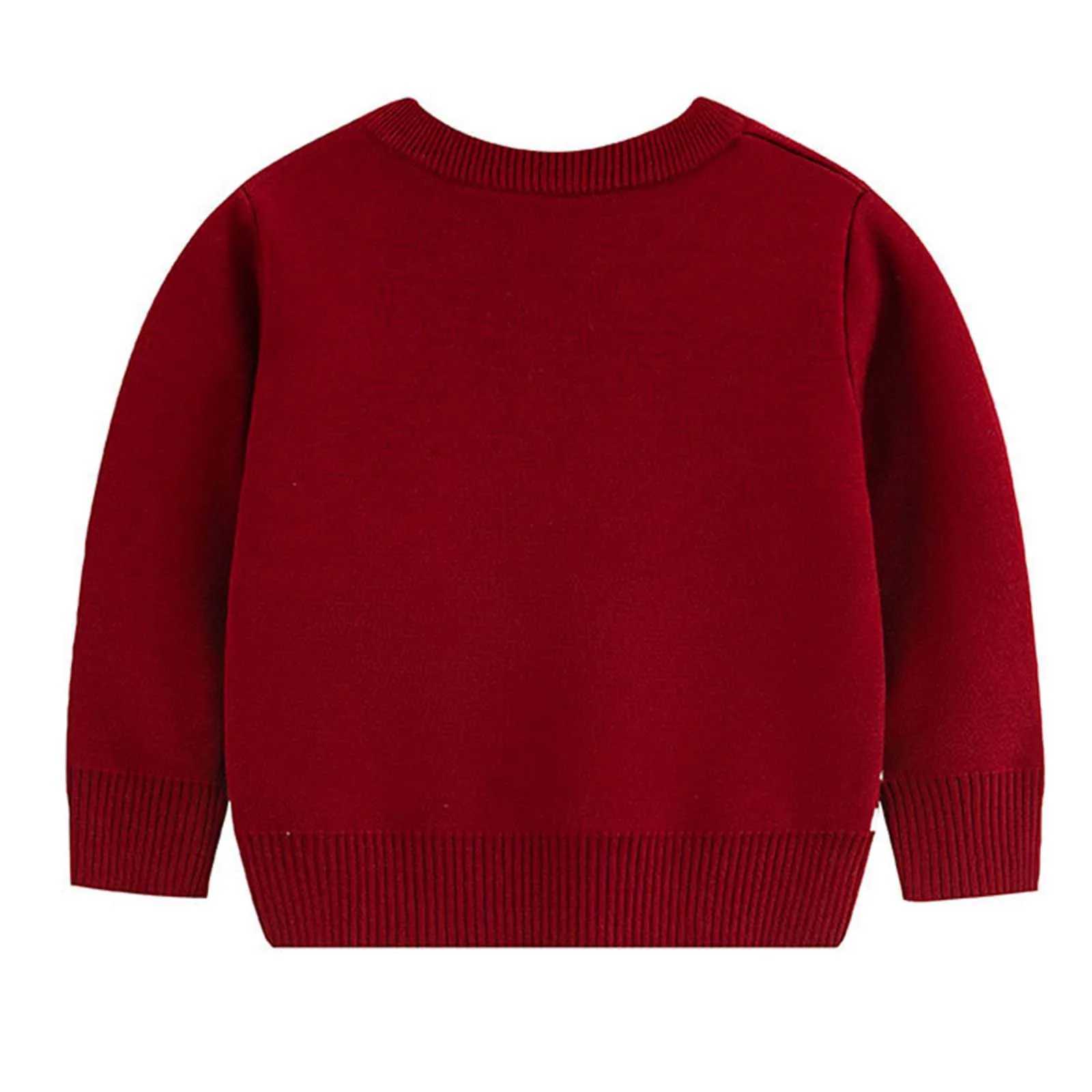 New Autumn Winter Clothing Childrens Christmas Sweater Long Sleeve Deer Knitted Pullover Top Childrens Clothing Boys Sweater Coat W241025