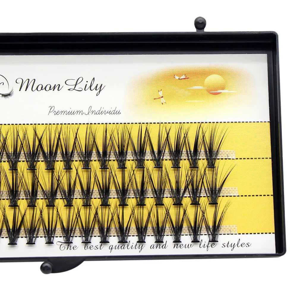 Moonlily soft mink 20D/30D/40D eyelash clusters natural eyelash extension 3D volume effect artificial rabbit personal makeupW241024