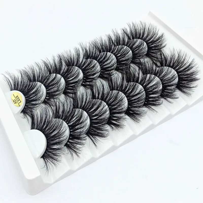 5/8 pairs of 25mm mint eyelashes 3D dramatic false eyelashes handmade fluffy eyelashes natural length 25mm eyelash extension makeupW241024