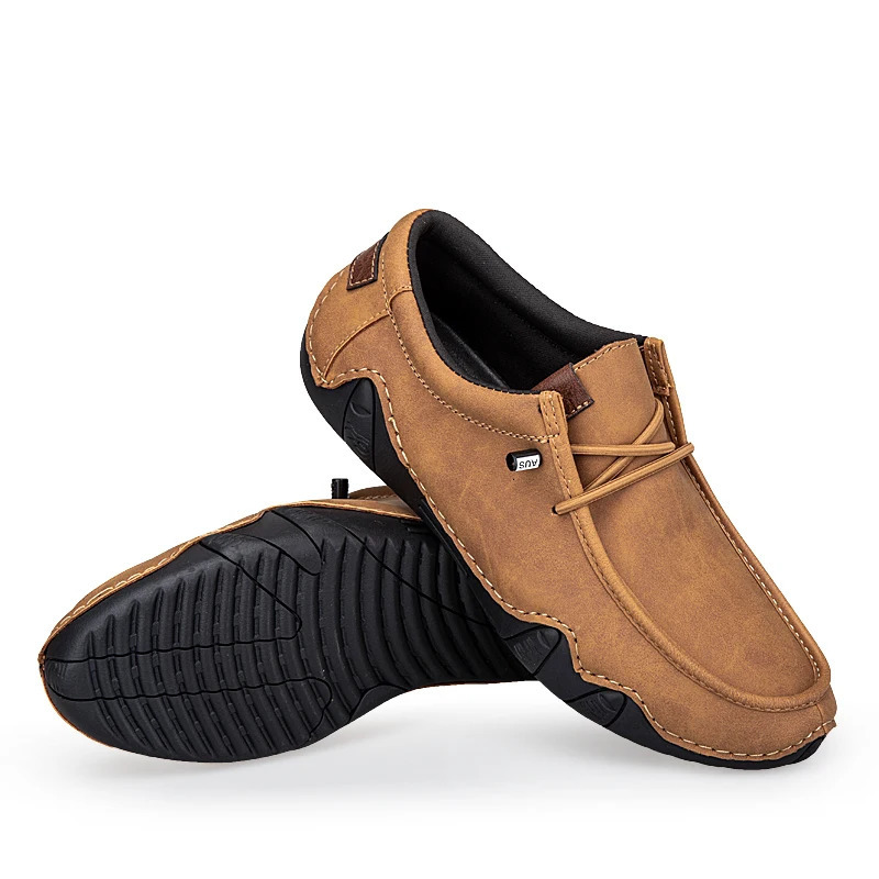 Mens handmade leather shoes lightweight driving shoes comfortable casual shoes mens sports shoes Tenis shoes 39-48 241024