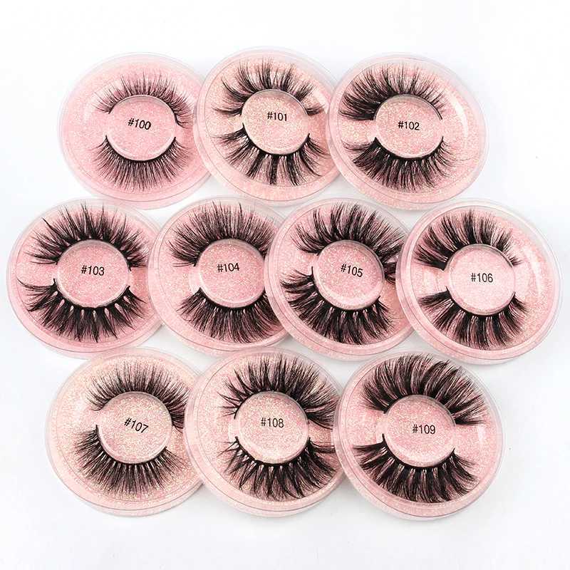 4/10/20/100 PC Wholesale False Eyelash 3D Mink Natural Appearance Reusable Messy False Eyelash Extension Bulk Cilios MakeupW241024