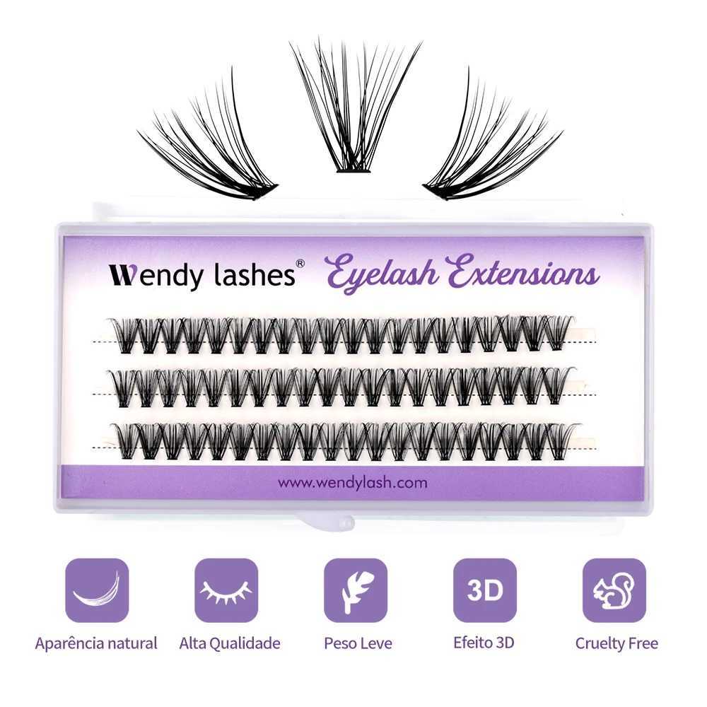 Wendy eyelash cluster eyelash extension 30D/40D/60D/80D 0.07D natural style personal eyelash handmade eyelash bundleW241024