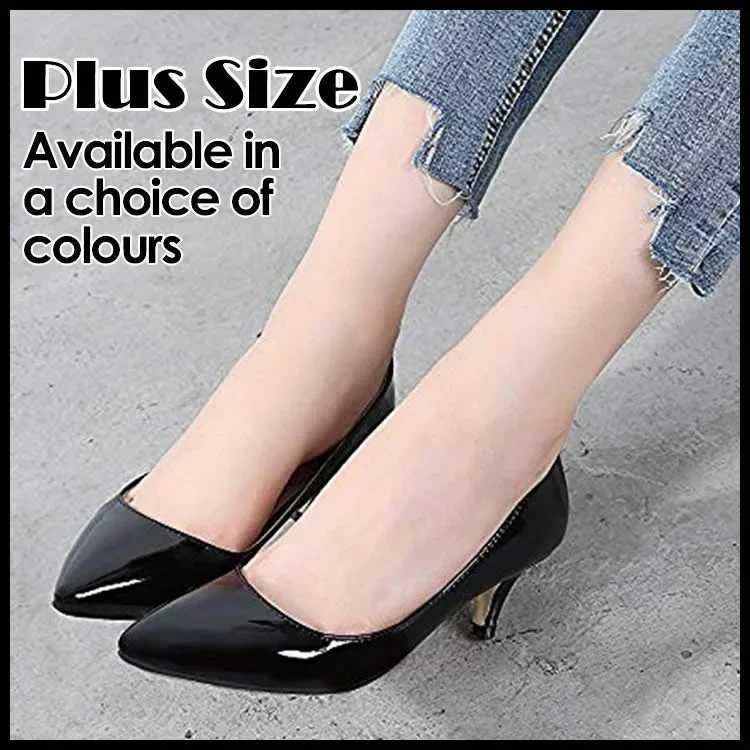 High Quality New Womens Pump Classic Sexy Point Toe 5cm Low Med Kitten High Heels Spring Brand Design Black Dress Wedding Size Large T241024