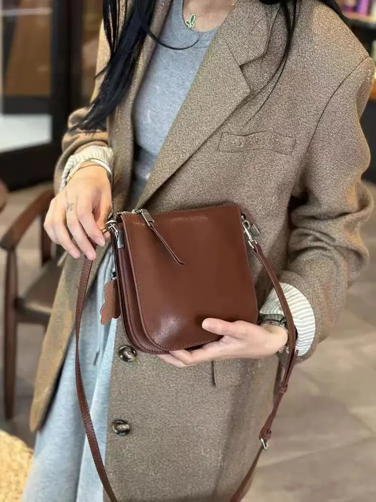 Mobile Bag Ladies PU Leather Womens Crossbody Bucket Shoulder Armpit Purses And Handbags 241021