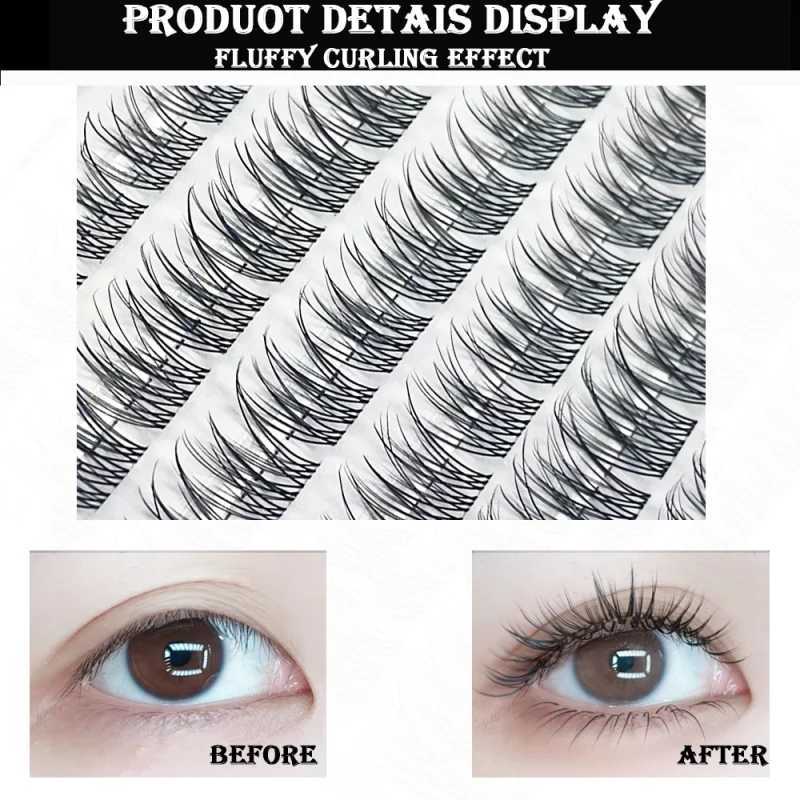 1/box 120 bundles of mink false eyelashes natural Russian 3D eyelashes personal eyelash extension cluster makeup tools wholesale eyelashesW241024