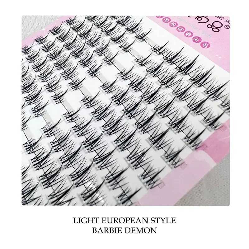 Natural eyelash clusters DIY manga eyelashes transparent stem eyelashes soft false eyelashes daily makeupW241024