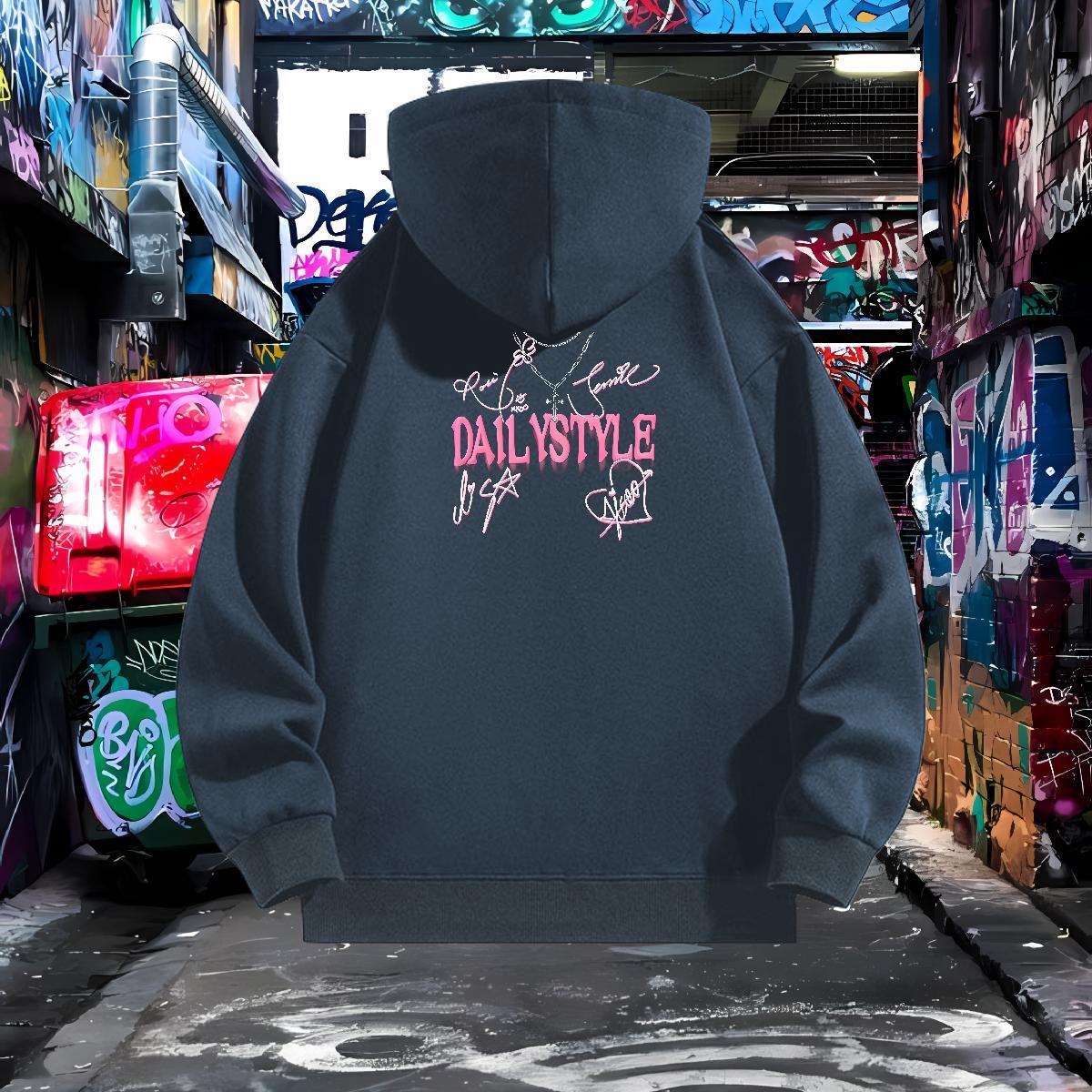 2024 Unisex Sweatshirts Breathable Long Sleeve Warm Men Hoodie Plus Size Cartoon Pullover Hoodie Autumn Winter Tech Fleece