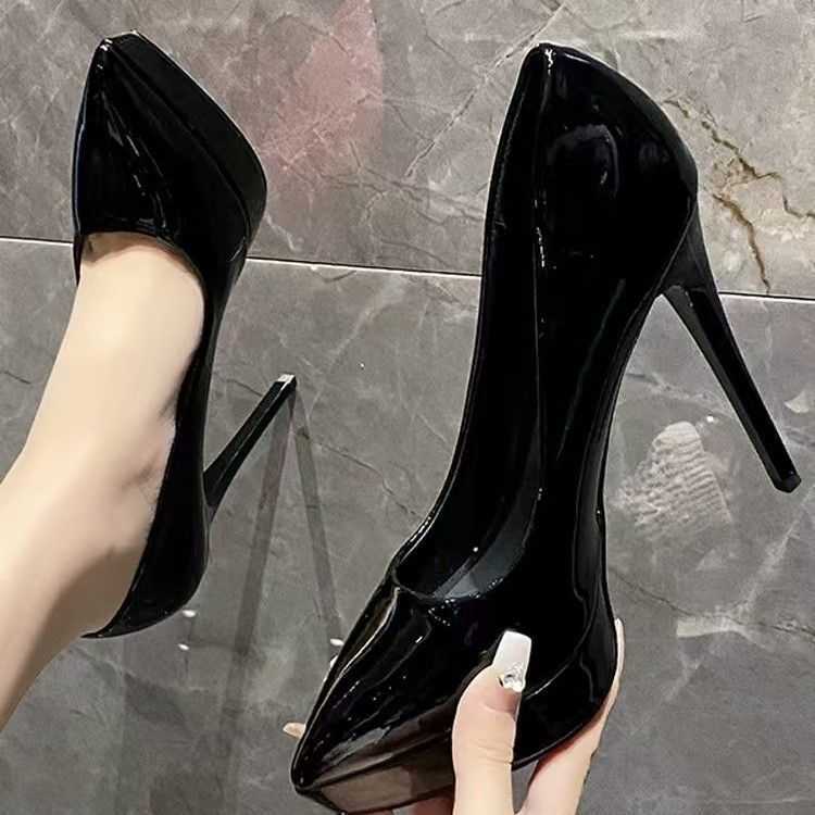 Heels sandals slides red bottomed Exquisite new slim heel pointed waterproof platform and sexy single shoe tall high heels womens shoes spring