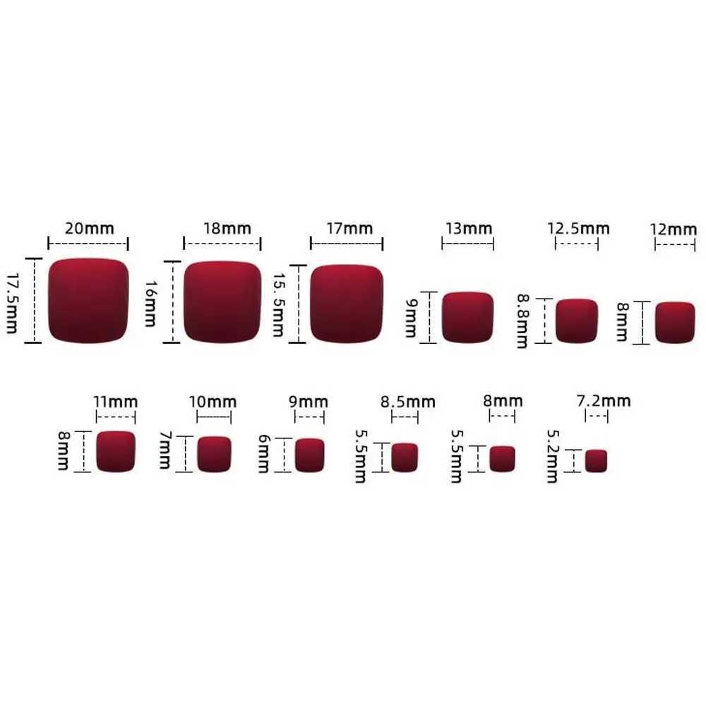on Toenails Feet Artificial Nails Full Cover False Nails Solid Color Nails Patch Matte False Toenails Frosted Fake Toe NailsXJ241025