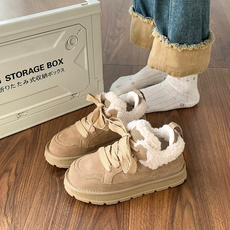 free shipping new 2024 designer men womens snow winter cotton warm fur furry shoes brown boots booties wos ry