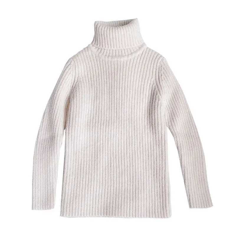 Boys and Girls Autumn and Winter Thick Bottom Sweaters Girls Sweaters Girls High Neck From Inside Out W241025