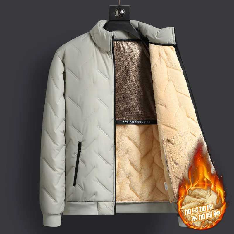 Winter mens wool jacket patch work Kp warm graphene black gold cold proof unisex jacket plush mens apron jacket W241024