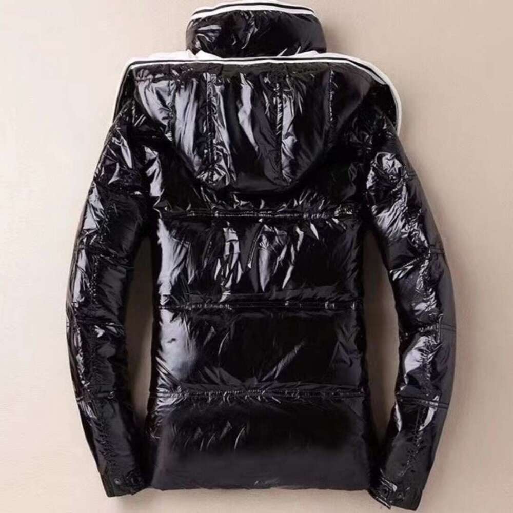 Men winter jacket Detachable hood white goose down waterproof fabric Single row concealed button placket leisure fashion coat