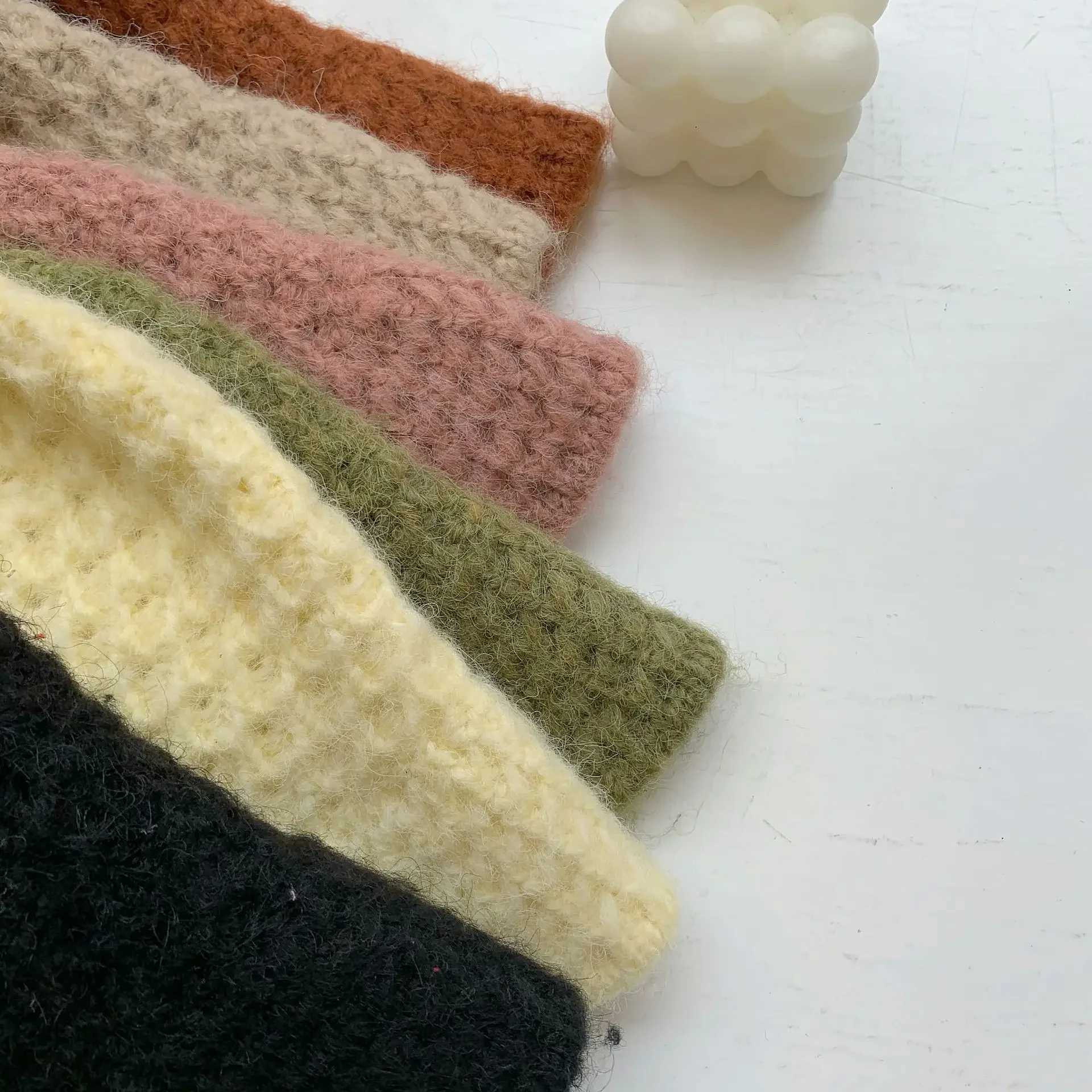 2022 New Ins Solid Color Fisherman Hat Womens Japanese Autumn and Winter Knitted Wool Bucket Hats Outdoor Leisure Panama CapX241025