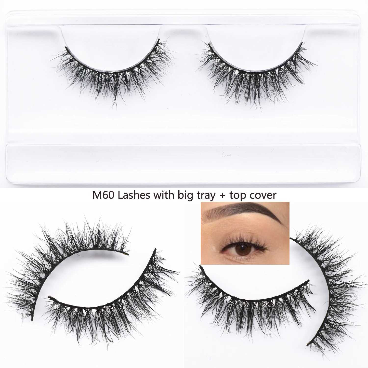Short eyelash 3D mink eyelash full length eyelash cruel and luxurious mink eyelash makeup natural long eyelash Maquiagem artificial CilsW241024