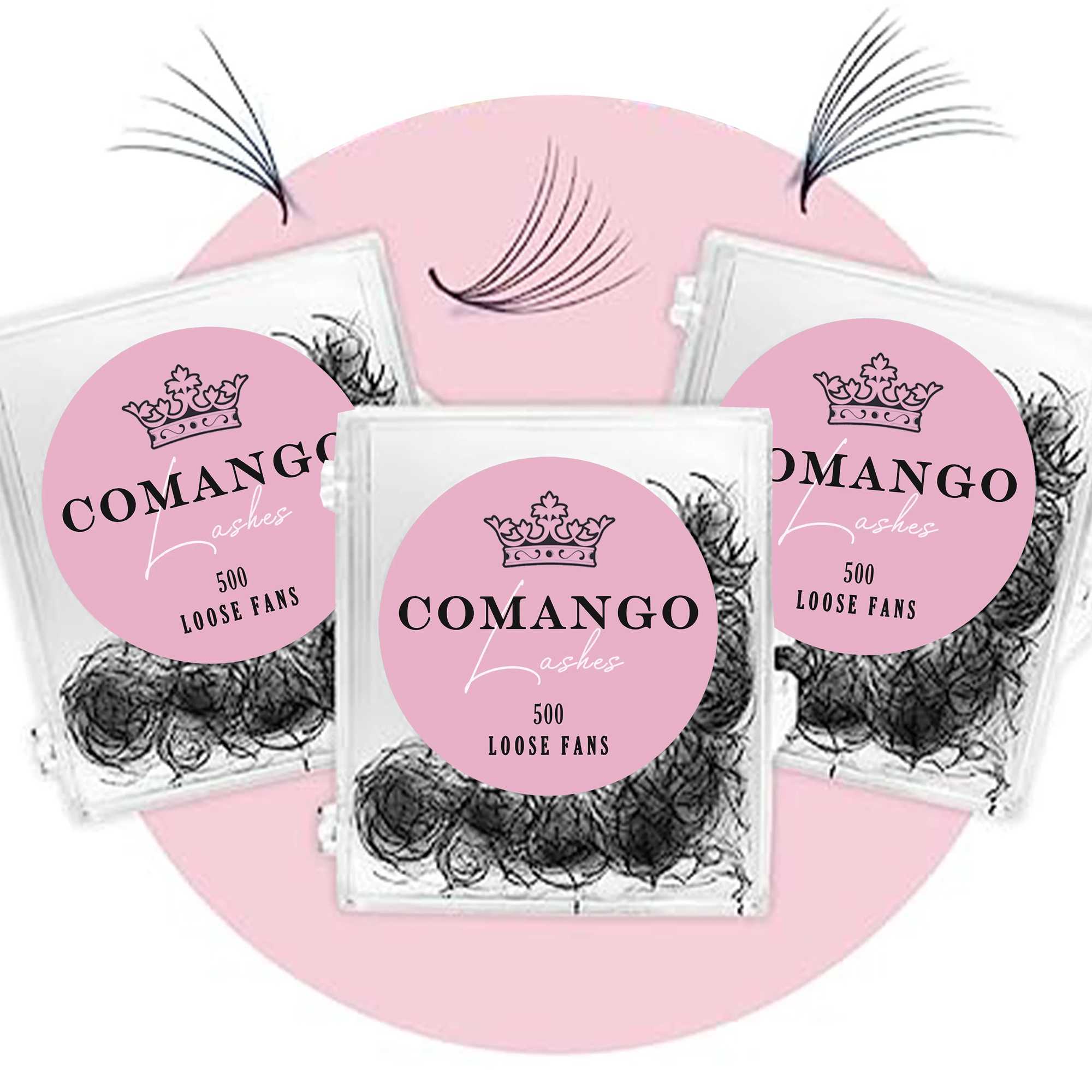 CoMango 500Fans Promade Fans Eyelash Extension Batch 3D 6D 10D 12D 11D 16D Point Drying 0.05/0.07 C/D Curling Pre made Volume FansW241024