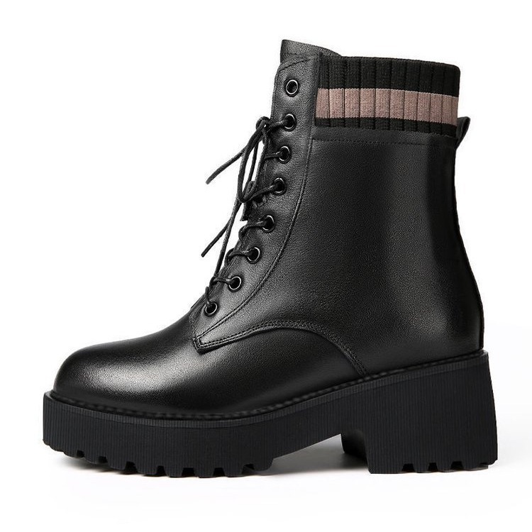 Designer Coarse Mid-Head Martin Boots: 2024 New Side Zipper Low Cut High Heel Short Boots for Women dh912272421