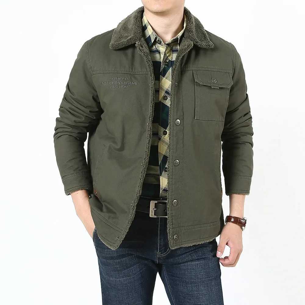 Winter new mens jacket brand new thick wool warm casual jacket mens jacket wool fashionable military windproof jacket mens jacket W241024