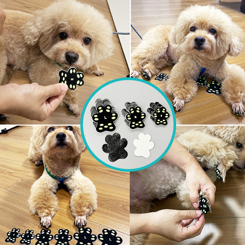 Breathable invisible foot insoles outdoor dog walking paw protection talisman pet dog foot stickers anti-slip paw stickers wholesale