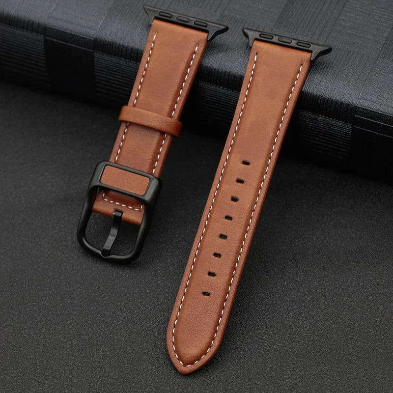 PU Leather strap For Apple watch band 44mm 45mm 41mm 40mm 42mm mm correa bracelet series 4 5 6 SE 7 8 9 10 ultra2 49mm 241010